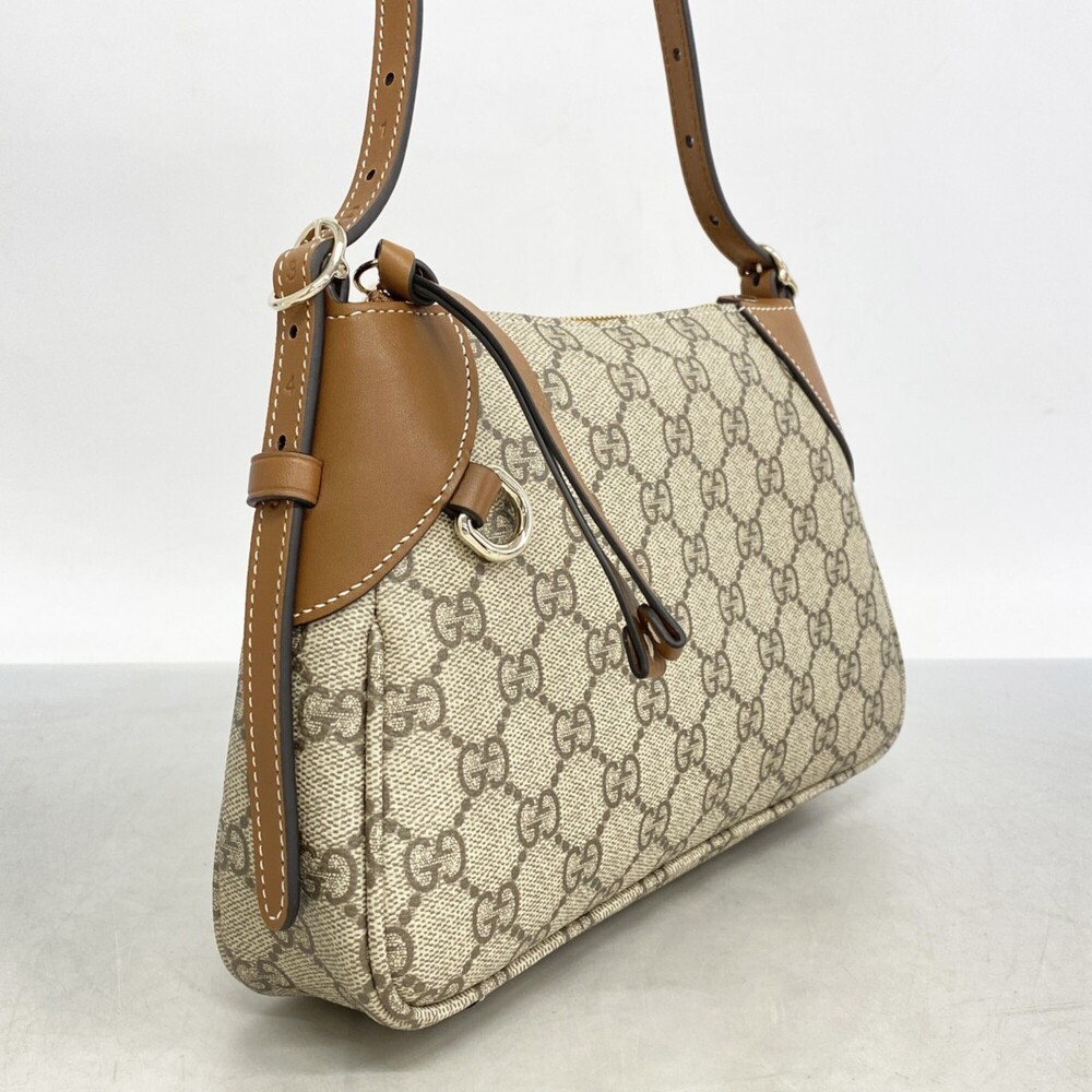 Gucci GG Supreme handbag 815218 in beige, brown, and champagne. 2-way bag for... - Picture 2 of 6